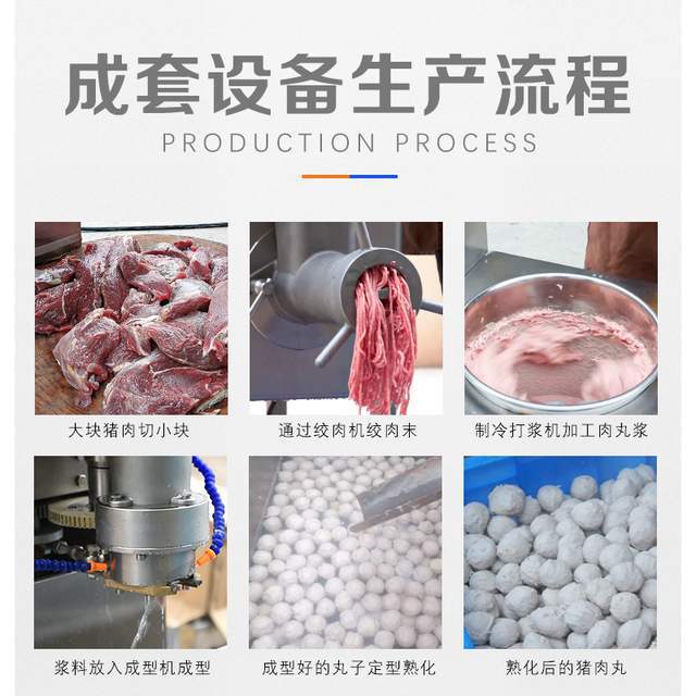 自动化肉丸加工成套设备门店制作肉丸如何选购设备？