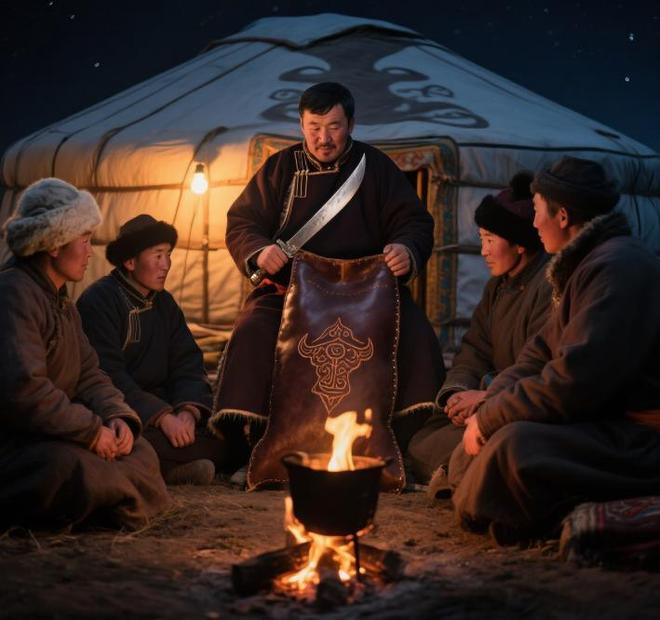 暴雪消融湖上牧民捞起漂浮的牛皮袋带回帐篷剪开后懵了(图5)